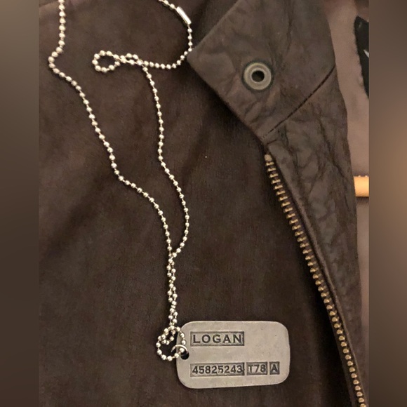 X-men Wolverine SET Adult Medium Leather Jacket, Claws, Dog Tag and Belt Buckle. - Picture 9 of 10